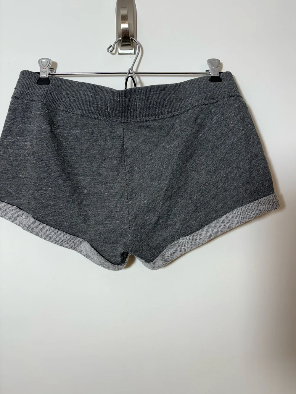 Abercrombie & Fitch Women’s Vintage Y2K Grey Logo Sweat Short Shorts S Low Rise